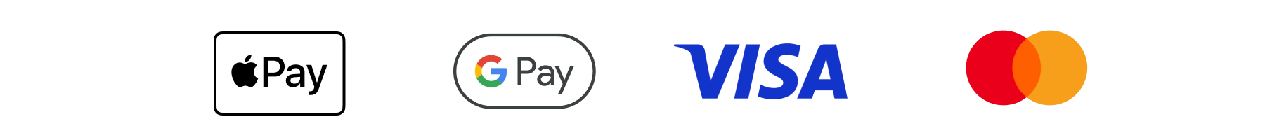 Platobné metódy: Apple Pay, Google Pay, Mastercard, Visa